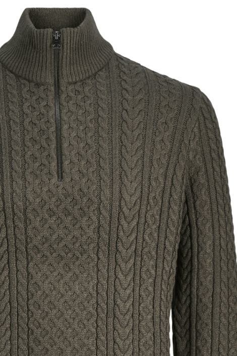 Jack & Jones jprblusean knit cable half zip sn